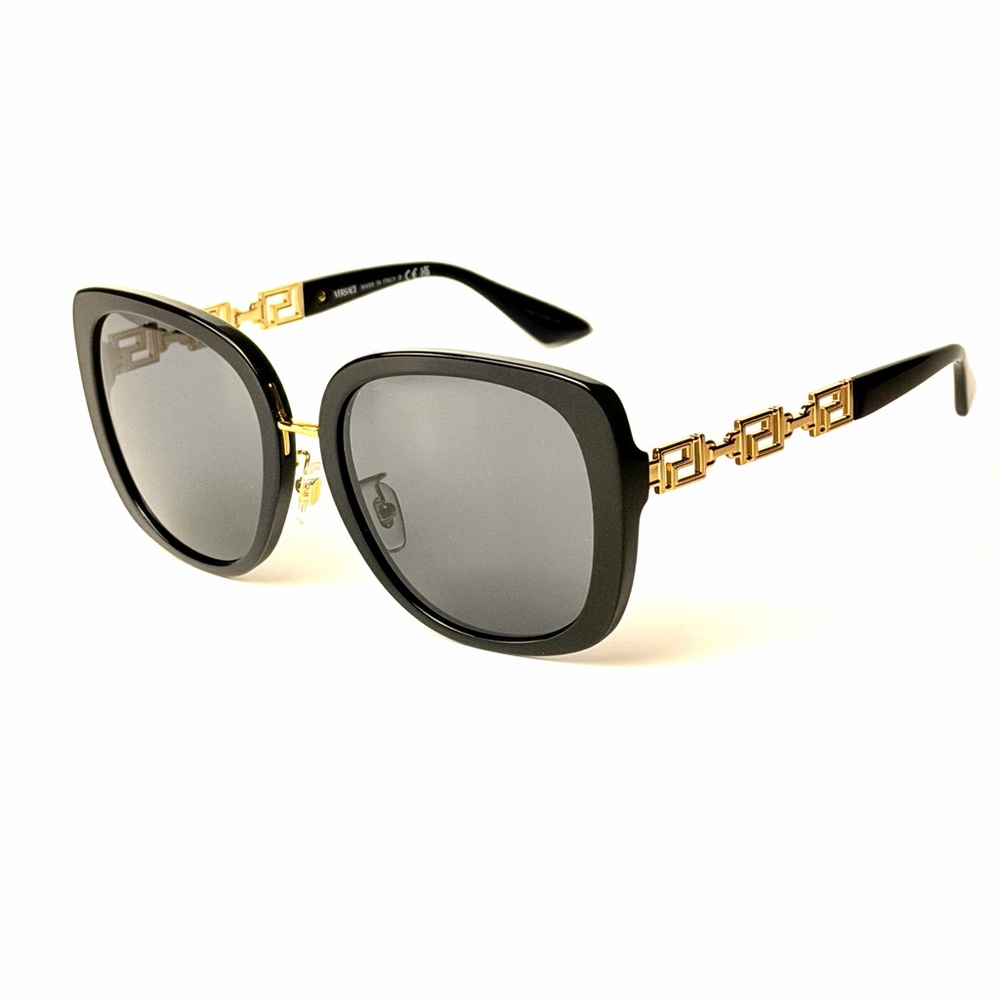 Versace Mod 4407-D GB1/87 Black Gold Sunglasses  Authentic New